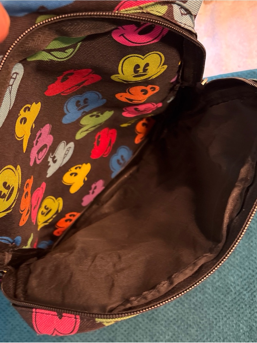 Disney World Authentic Multi Color Mickey Mouse Large Backpack - Picture 10 of 12